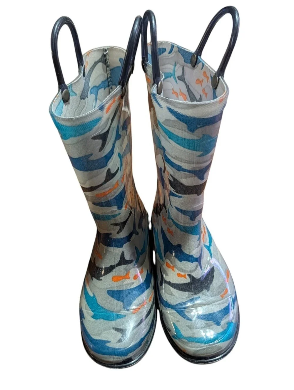 Member's Mark Light Up Shark Pull On Kid Rain Boots